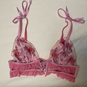 For Love and Lemons tie strap bralette